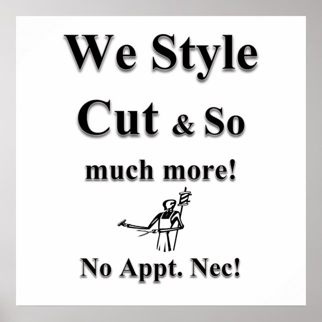 Style Cut Haircut Sale Poster Matte (Front)