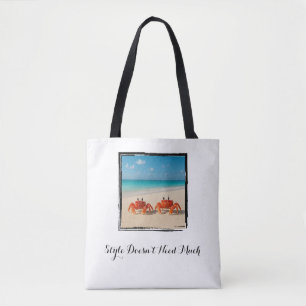 Style Doesn't Need Much - Minimalist Beach Tote Bag