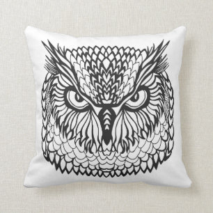 Style Eagle Owl Head Cushion