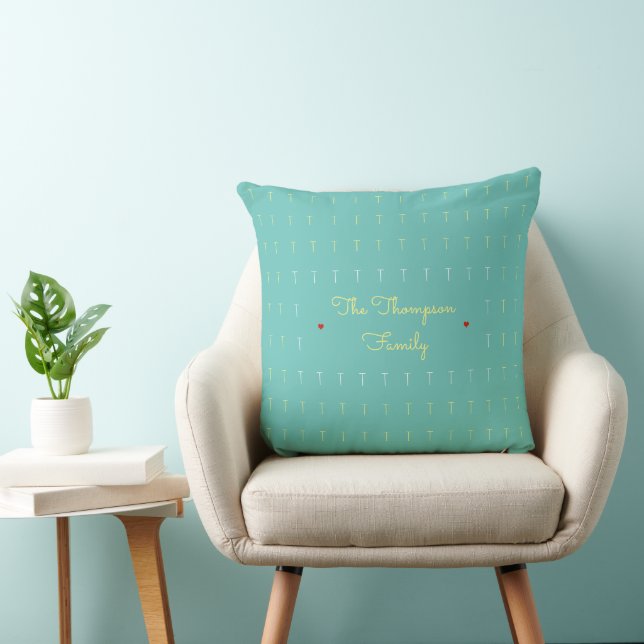 style Family Name & initial personalised nice Cushion (Chair)