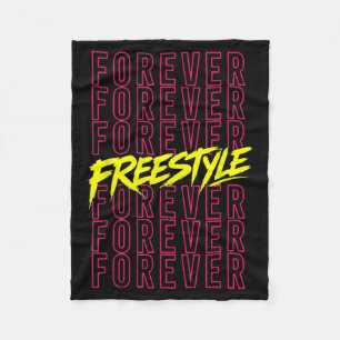 Style Forever 80s Retro Concert Party Vintage Fleece Blanket