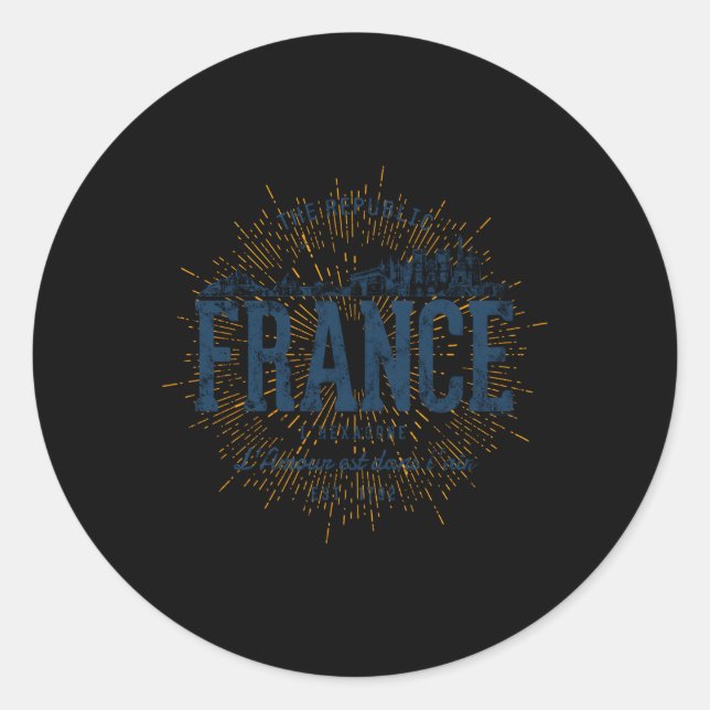 Style France Classic Round Sticker (Front)