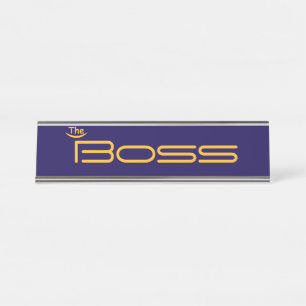 Style Gold The BOSS Desk Name Plate
