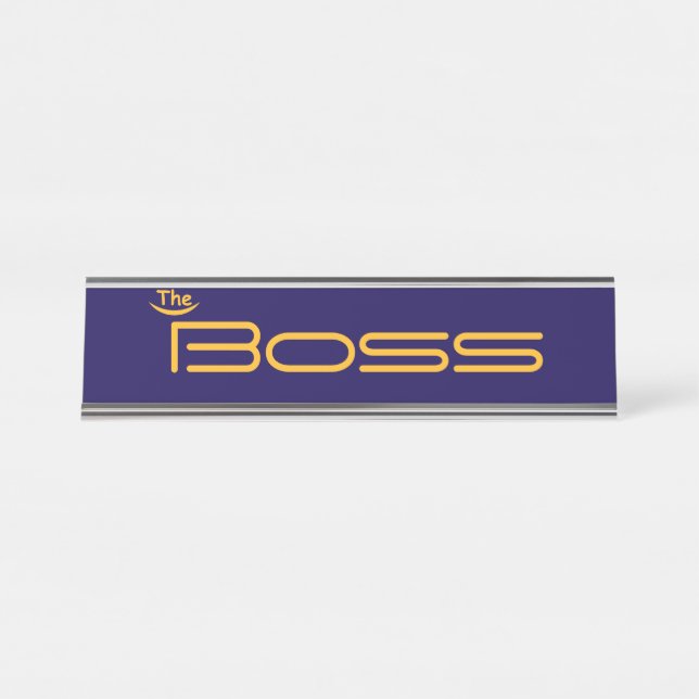 Style Gold The BOSS Desk Name Plate (Front)