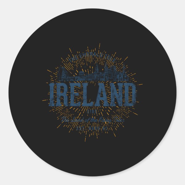 Style Ireland Classic Round Sticker (Front)