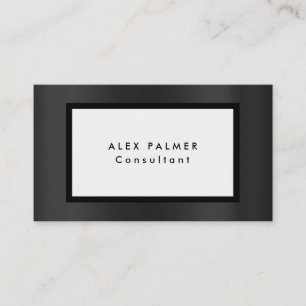 Style Plain Modern Gray White Minimalist Original Business Card