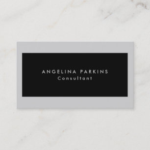 Style Plain Modern Grey Background Original Business Card