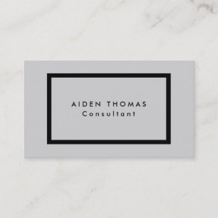 Style Plain Modern Light Grey Background Original Business Card