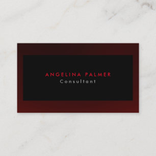 Style Plain Modern Red Gray Background Original Business Card