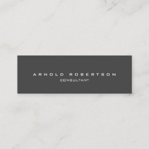 Style Plain Slim Grey Professional Business Card