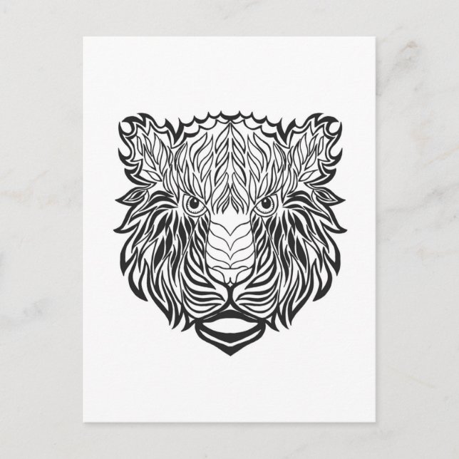 Style Tiger Head Postcard (Front)