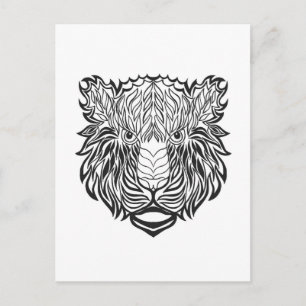 Style Tiger Head Postcard