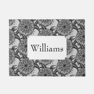 Style Turtle Pattern Add Your Name Doormat