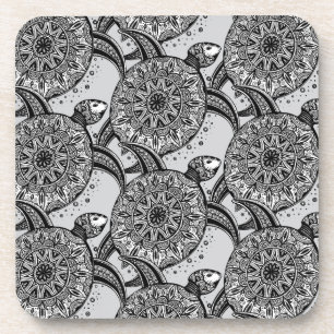 Style Turtle Pattern Coaster