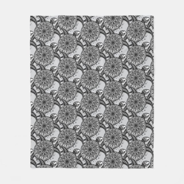 Style Turtle Pattern Fleece Blanket (Front)
