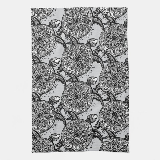 Style Turtle Pattern Tea Towel (Vertical)