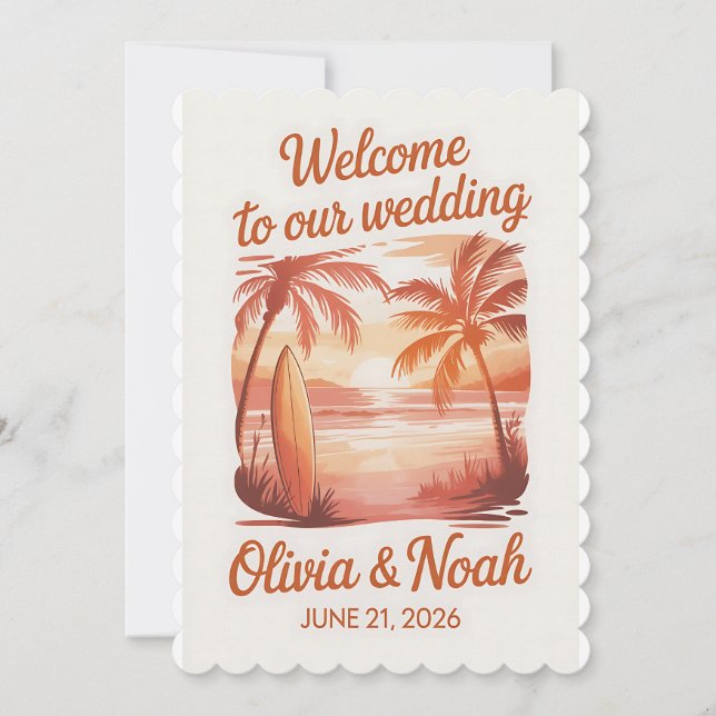 [Style] Wedding Welcome Poster Sign [Theme] Person Invitation (Front)