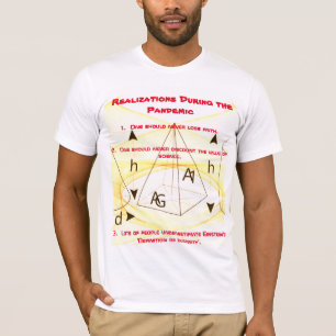 Style - White Red  'Realizations during Pandemic' T-Shirt