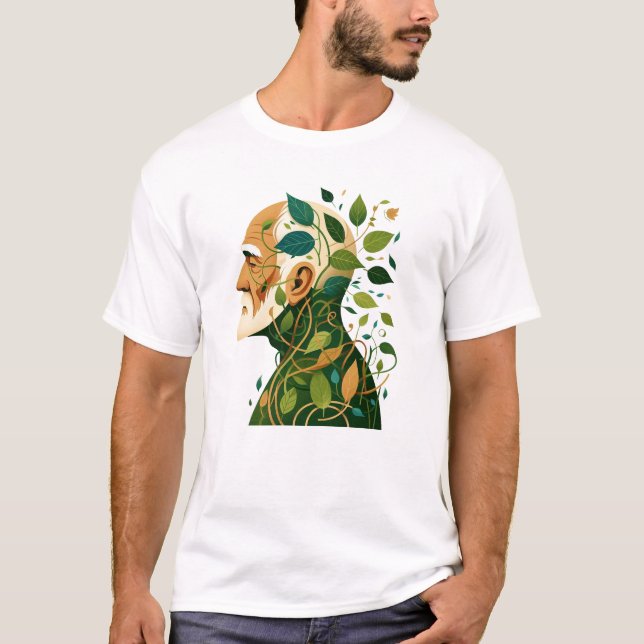 StyleCPU Elderly Wisdom: Nature's Embrace  T-Shirt (Front)