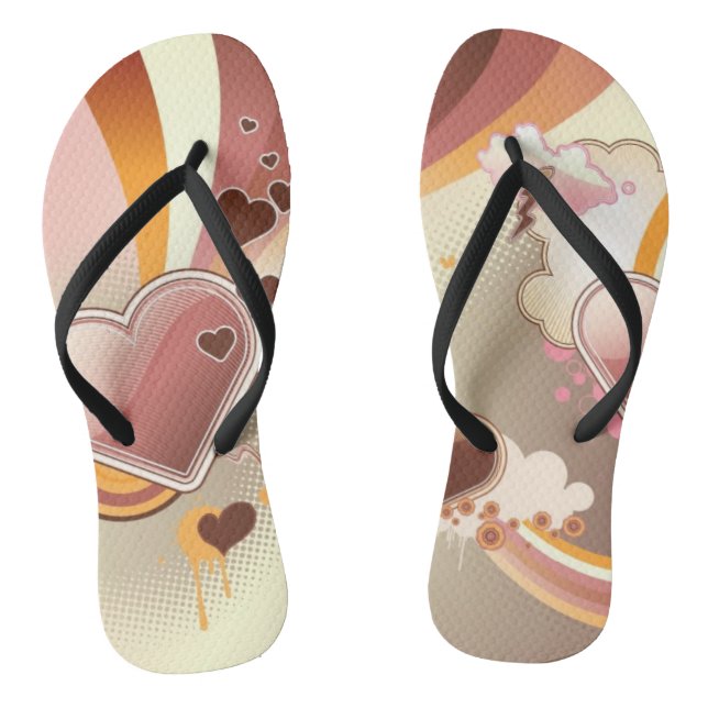 Styled design background thongs (Footbed)