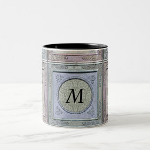 Styled Frame Damask Monogrammed Mug