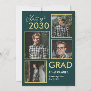 Styled Gallery Editable Colour Graduation Invitation