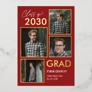 Styled Gallery Foil Graduation Announcement Invite