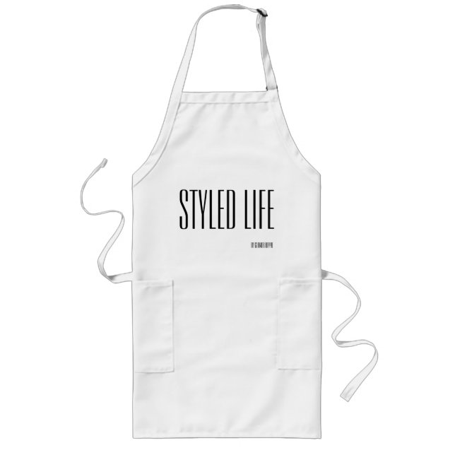 Styled Life Long White Apron (Front)