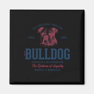 Styled Vintage English Bulldog Magnet