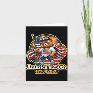 Stylieddy Bear Aamericas 250th Anniversary 1776 Card