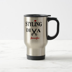 Styling Diva Scissors and Heart Travel Mug