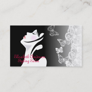 Styling Hair Salon Diva Beautician Business Card