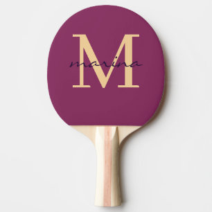 Stylis and personalised monogrammed ping pong paddle
