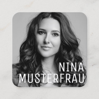 Stylische Photo Visitenkarten Vorlage -  Square Business Card