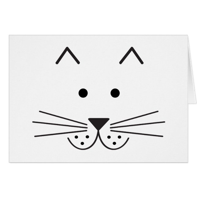 Stylised Abstract Cat Face Illustration Design (Front Horizontal)