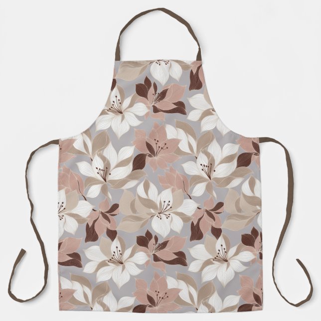 Stylised Abstract Petals in Trendy Colours Apron (Front)