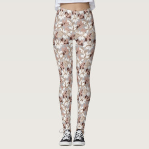 Stylised Abstract Petals in Trendy Colours Leggings