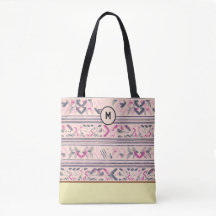 Stylised Abstract Textile Pattern Custom Tote Bag