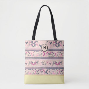 Stylised Abstract Textile Pattern Custom Tote Bag