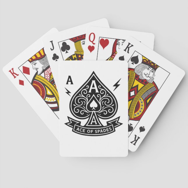 Stylised Ace of Spades — Art-Deco Vector Emblem Playing Cards (Back)