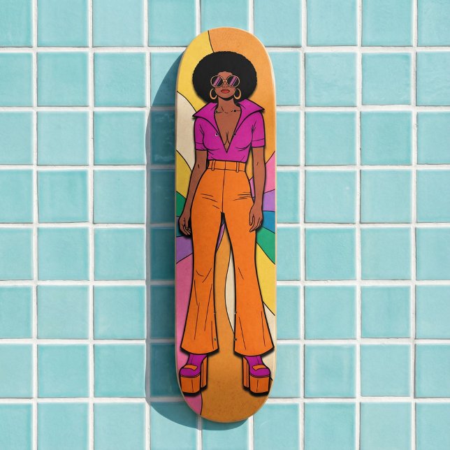 Stylised African American 70s Retro Fashion Skateboard (Creator Uploaded)