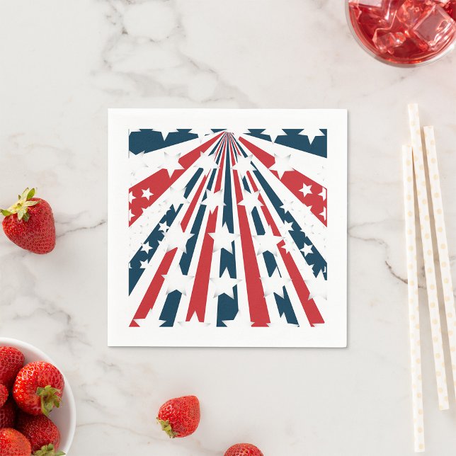 Stylised American Flag Paper Napkins (Creator Uploaded)