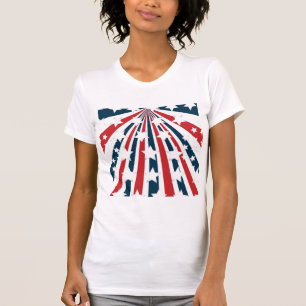 Stylised American Flag Womens T-Shirt