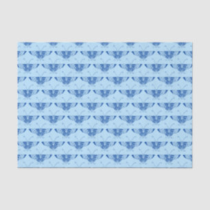Stylised Art Deco butterfly - cobalt and pale blu Tissue Paper