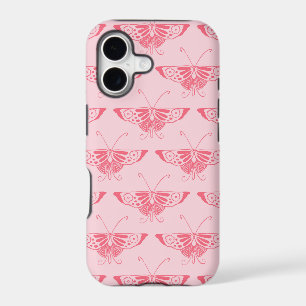 Stylised Art Deco butterfly - coral pink