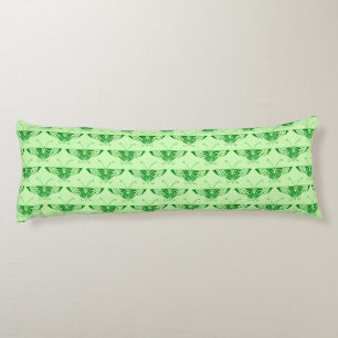 Stylised Art Deco butterfly - emerald green Body Cushion