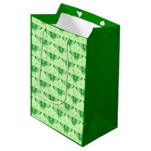 Stylised Art Deco butterfly - emerald green Medium Gift Bag