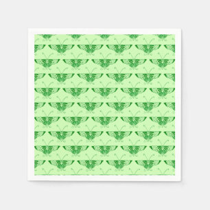 Stylised Art Deco butterfly - emerald green Napkin