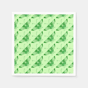 Stylised Art Deco butterfly - emerald green Napkin