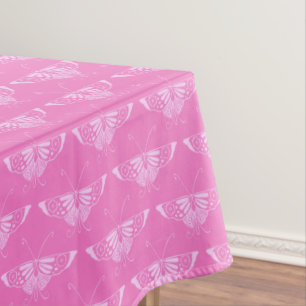 Stylised Art Deco butterfly - orchid pink Tablecloth